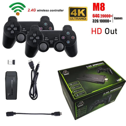 Video Game Console 2.4G Double Wireless Controller Game Stick 4K 20000 Games