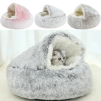 Cozy winter cat basket