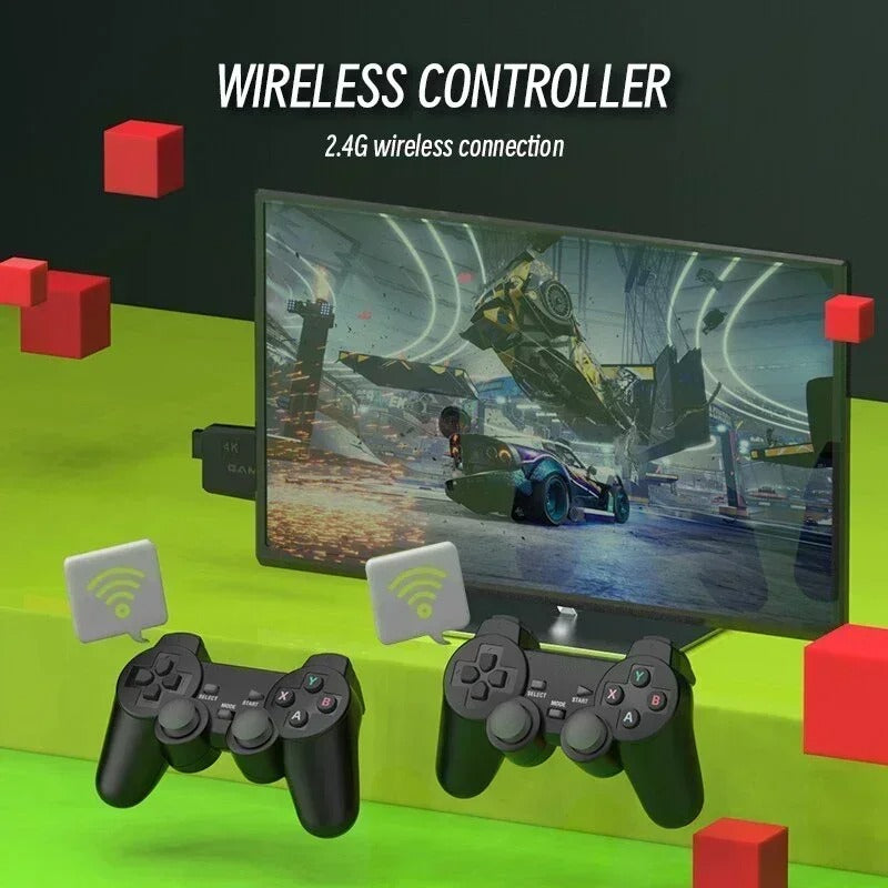 Video Game Console 2.4G Double Wireless Controller Game Stick 4K 20000 Games