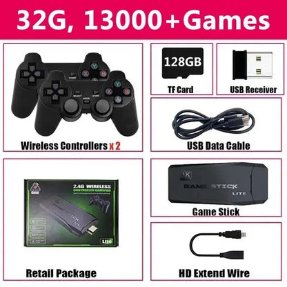 Video Game Console 2.4G Double Wireless Controller Game Stick 4K 20000 Games